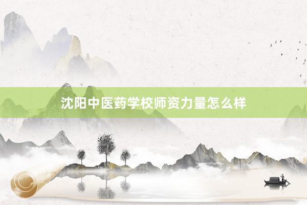 沈阳中医药学校师资力量怎么样